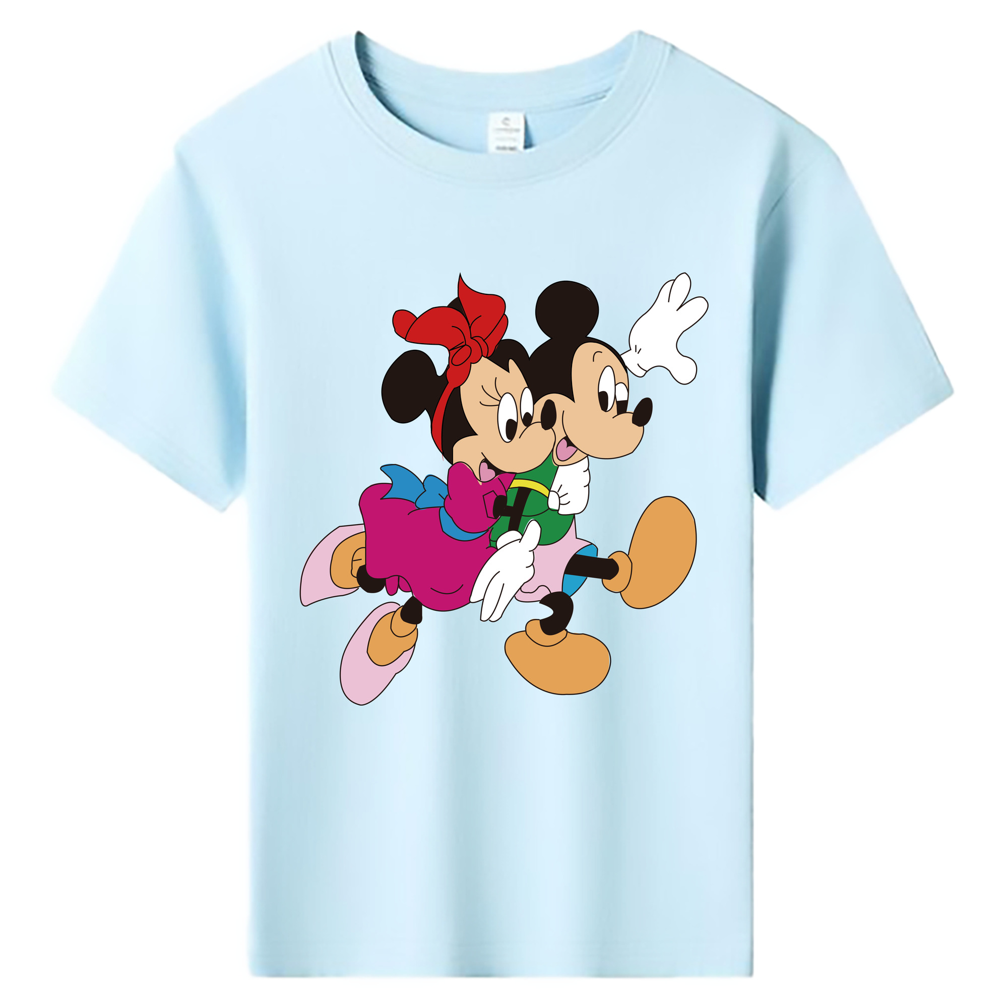 ミッキーマウス Mickey Mouse 綿100％キッズTシャツ（フロントプリント）